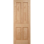 Victorian 4 Panel Veneer Oak Fire Door - Main Product Image