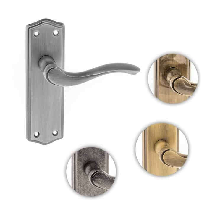 Product Warwick latch lever on backplate door handle