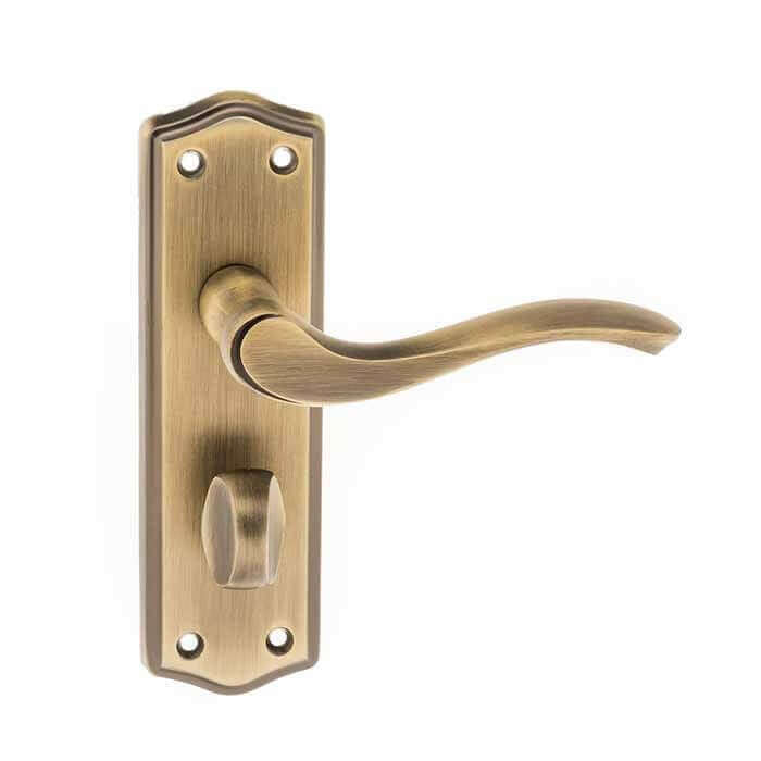 Product Warwick WC lever on backplate door handle rear view