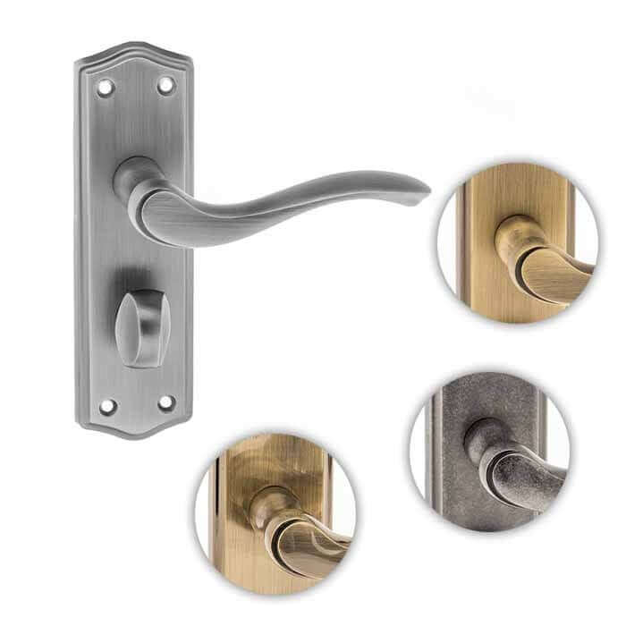 Product Warwick WC lever on backplate door handle