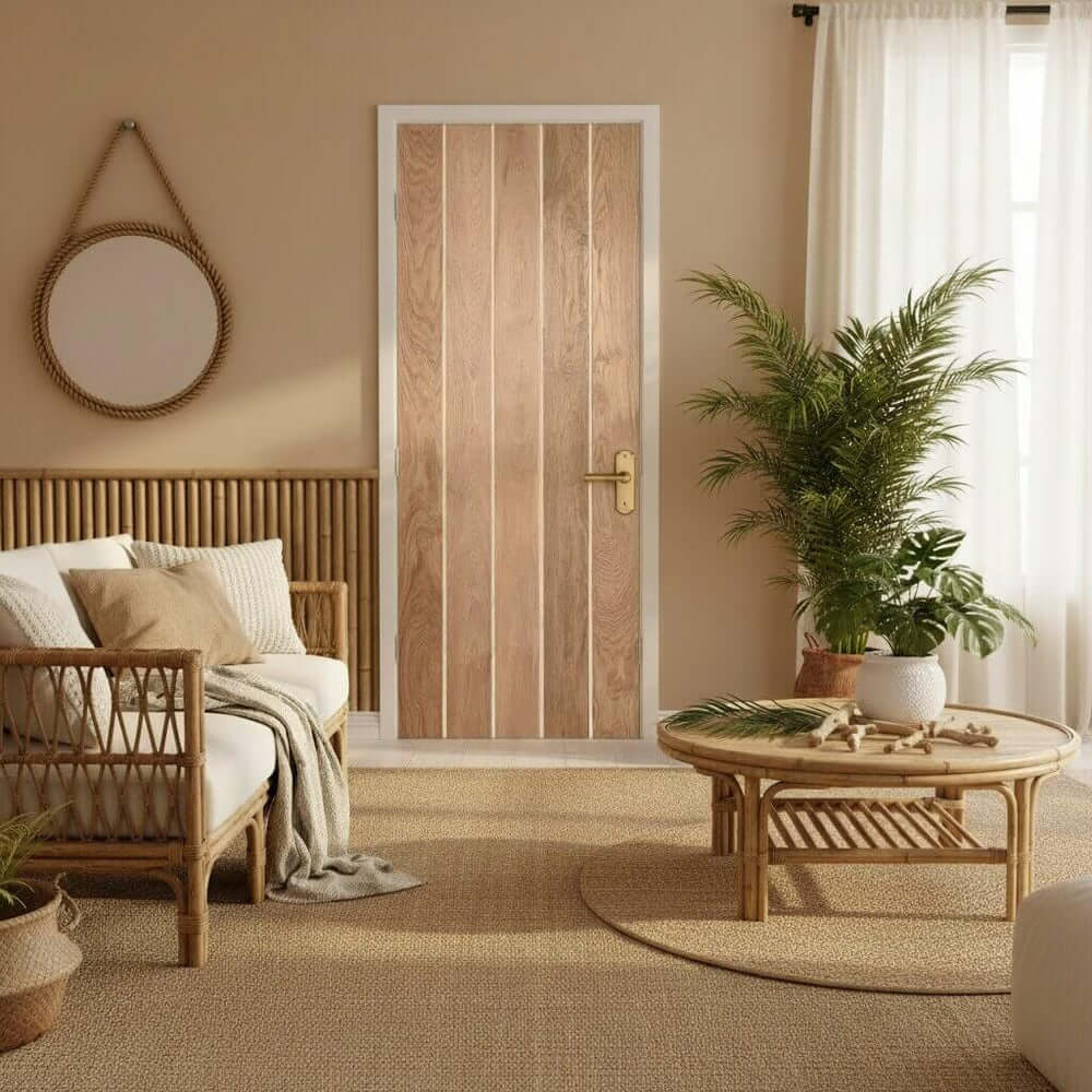 Lifestyle Wexford internal oak fire door installed in a home interior