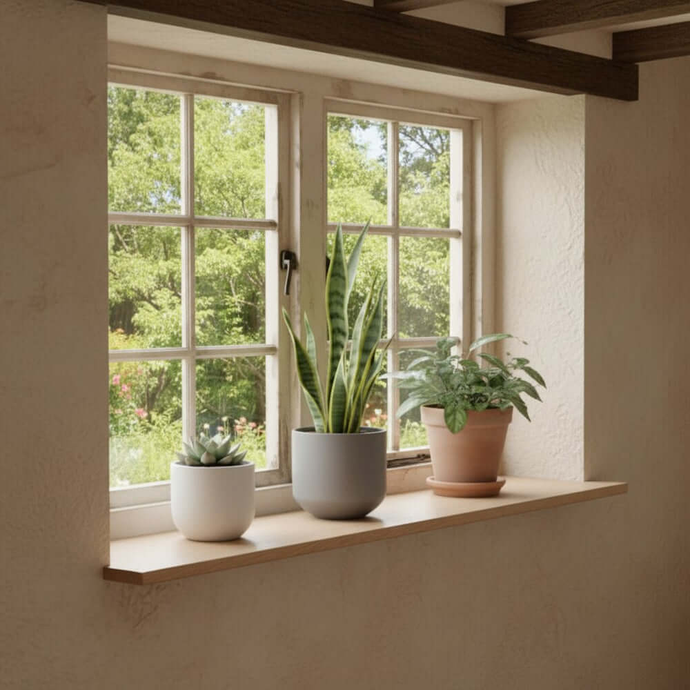 Oak Window Board 32mm Thick x 225mm Depth - UK Oak Doors