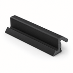 Black rubber Aquamac 21 compression door seal shown as a single extruded profile