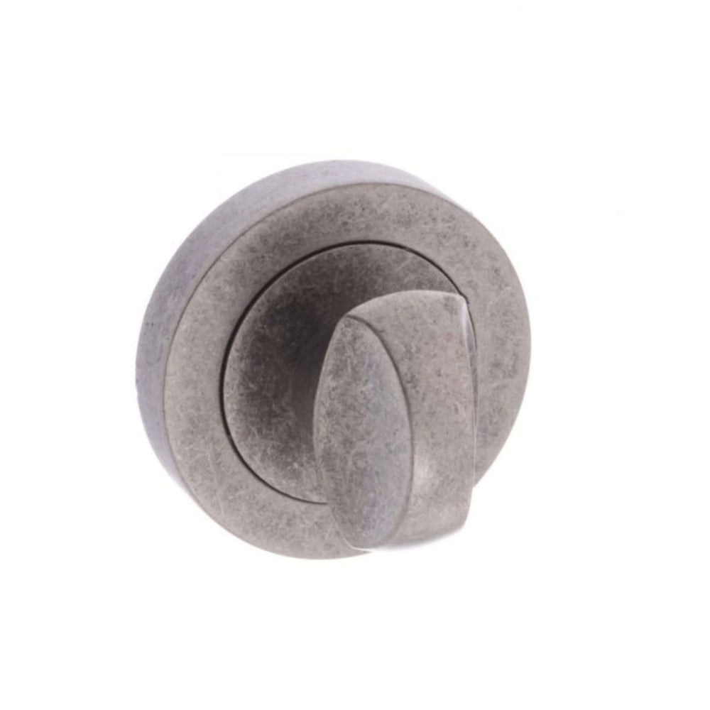 Product distressed silver round WC turn and release