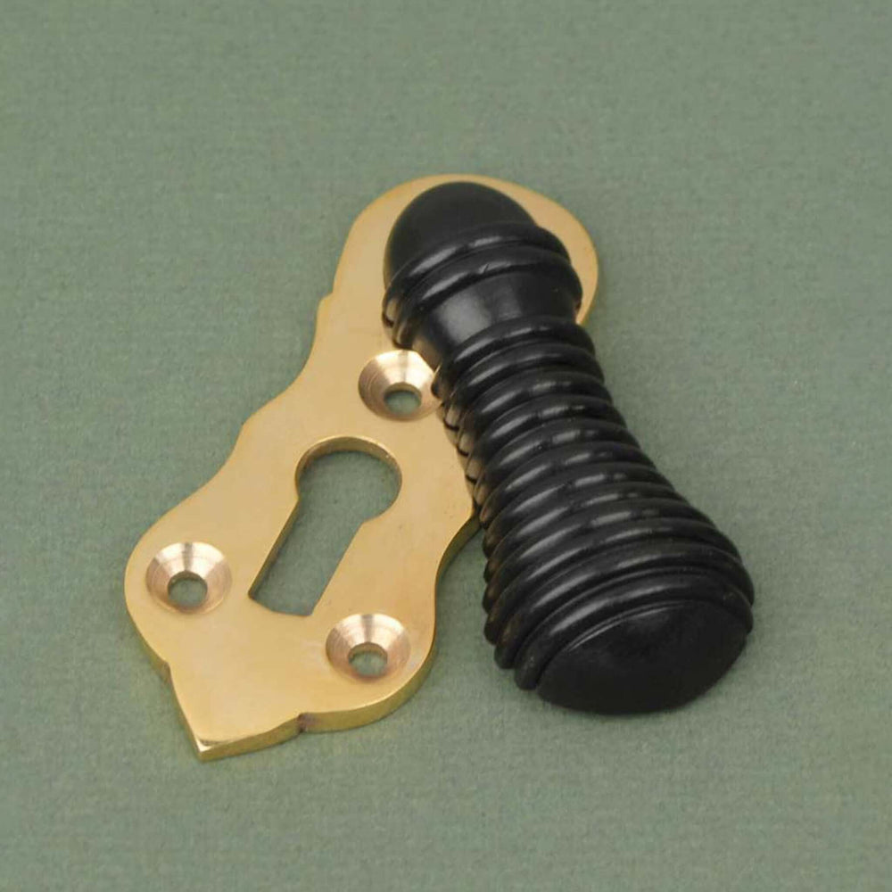 Product ebony escutcheon brass