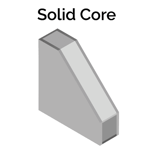 Graphic solid core door feature icon