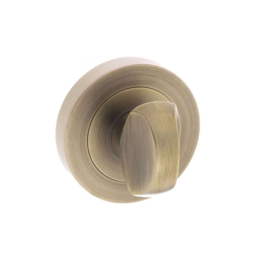 Product matt antique brass round WC turn and release