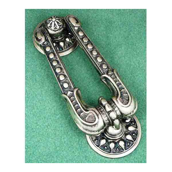 Regency door knocker in aged nickel
