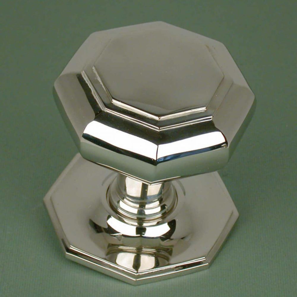 Product small octagonal nickel door pull