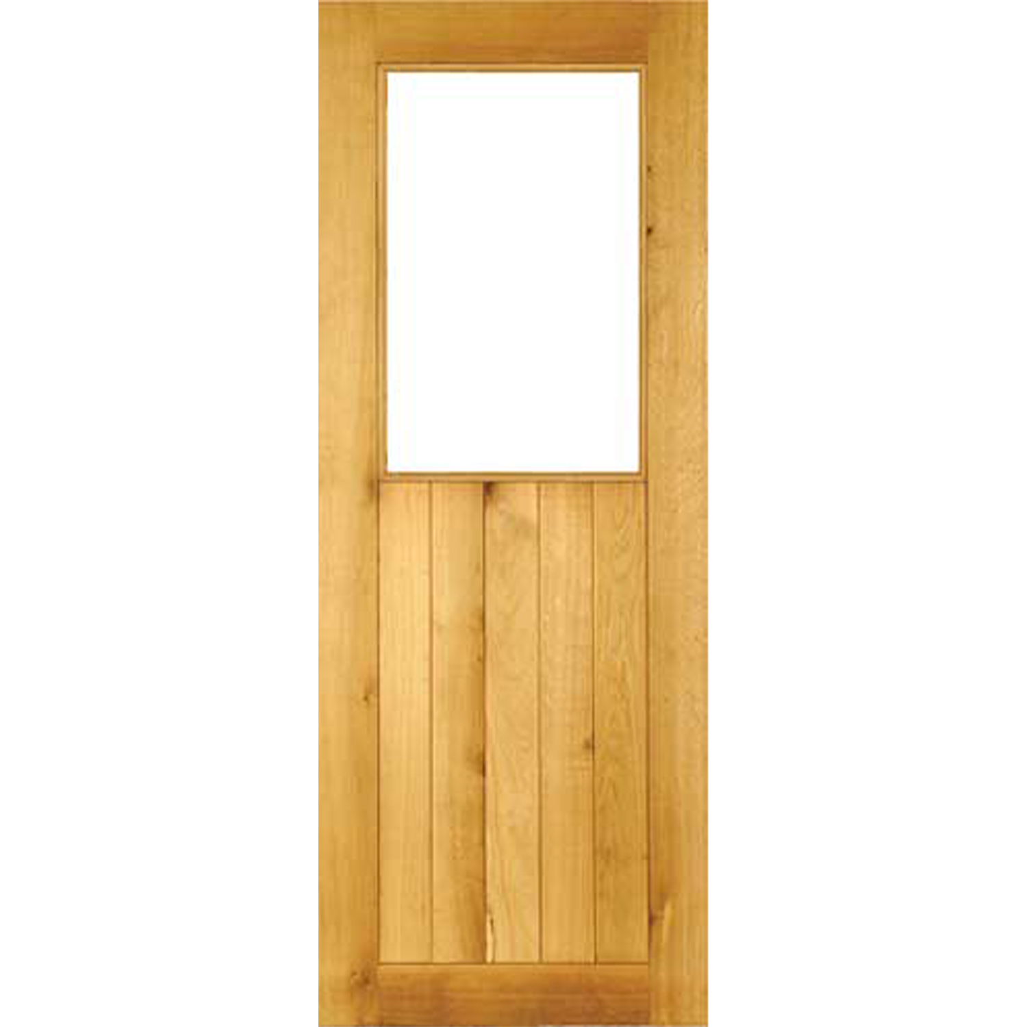 Bespoke Solid Oak Suffolk Half Glazed Door